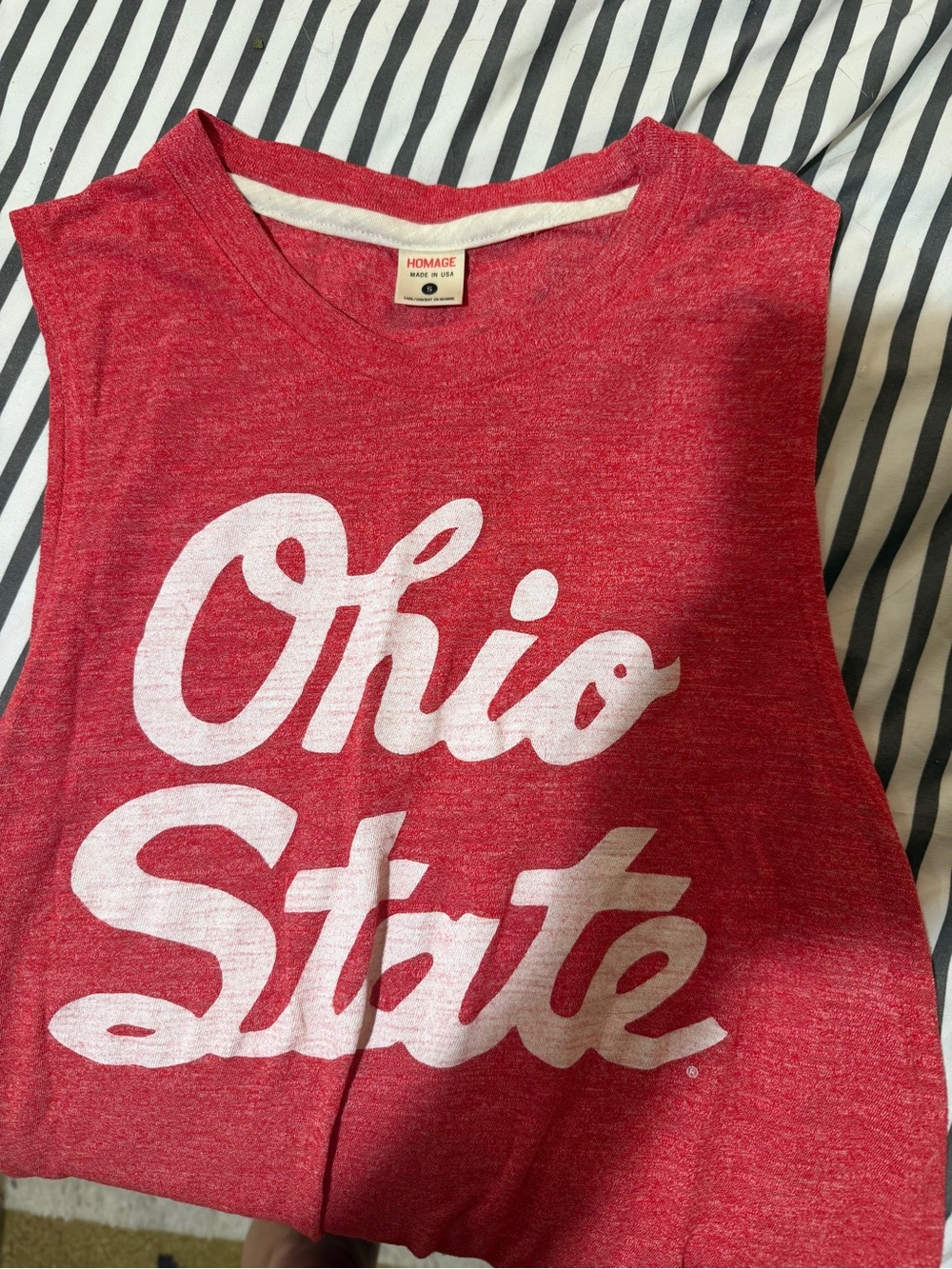 ISO - HOMAGE Women’s Red Ohio State Muscle Tank